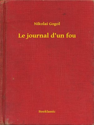 cover image of Le journal d'un fou